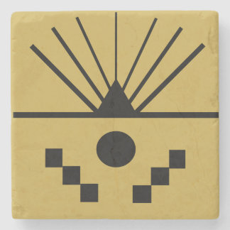 Art Deco Sunrise Stenen Onderzetter