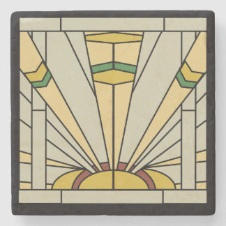 Art Deco Sunshine Stenen Onderzetter