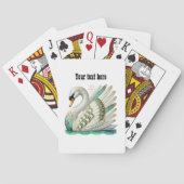 Art Deco swan lovers customizable Pokerkaarten (Achterkant)