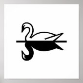 Art Deco Swan Poster (Voorkant)