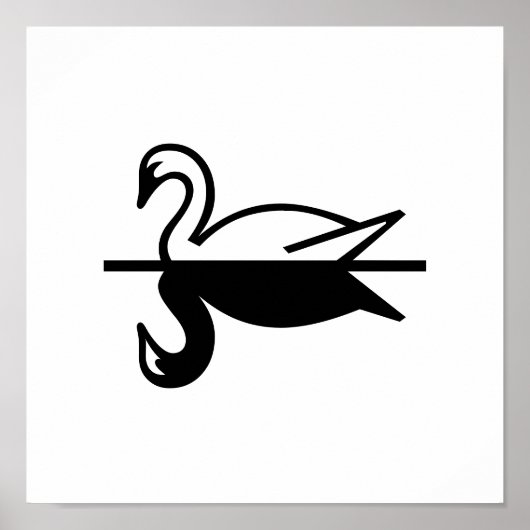 Art Deco Swan Poster (Voorkant)