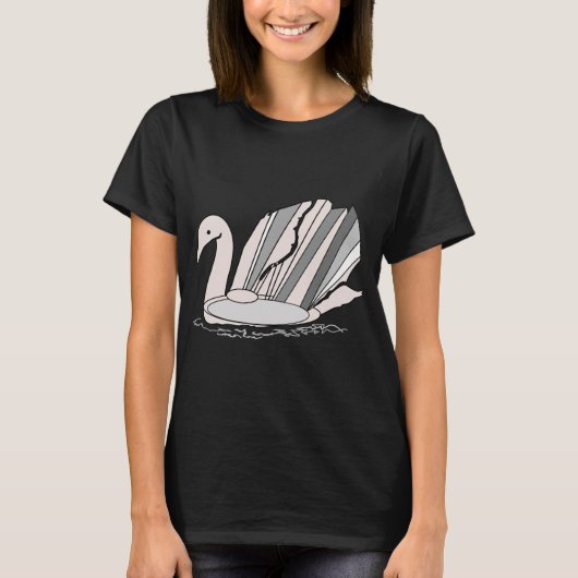 Art Deco Swan T-shirt (Voorkant)