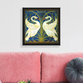 Art Deco Swans Canvas Afdruk (Insitu (Woonkamer))