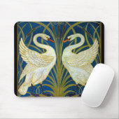 Art Deco Swans Muismat (Met muis)