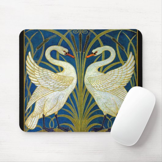 Art Deco Swans Muismat (Met muis)