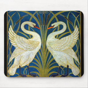 Art Deco Swans Muismat