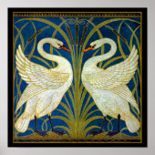 Art Deco Swans Poster (Voorkant)