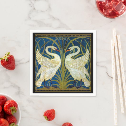 Art Deco Swans Servet (Insitu)