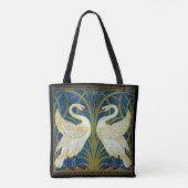 Art Deco Swans Tote Bag (Achterkant)