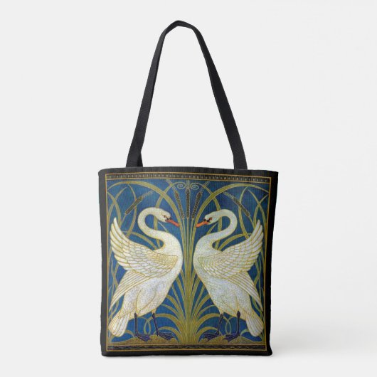 Art Deco Swans Tote Bag (Achterkant)