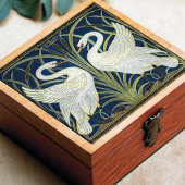 Art Deco Swans Wall Decor Art Nouveau Swan Tegeltje