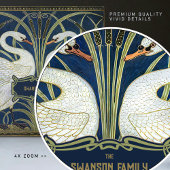 Art Deco Swans Wall Decor Art Nouveau Swan Tegeltje