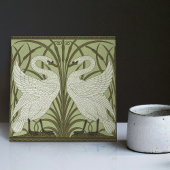 Art Deco Swans Wall Decor Art Nouveau Swan Tegeltje