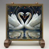 Art Deco Swans Wall Decor Art Nouveau Swan Tegeltje
