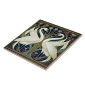 Art Deco Swans Wall Decor Art Nouveau Swan Tegeltje (Zijkant)