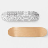Art Deco Symmetry Line Pattern Skateboard (Horizontaal)