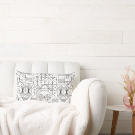 Art Deco Symmetry Lines Sierkussen Kussen