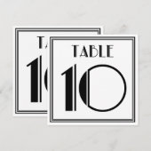 Art Deco-tabel nummer 10 Kaart (Voorkant / Achterkant)