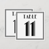 Art Deco-tabel nummer 11 Kaart (Voorkant / Achterkant)