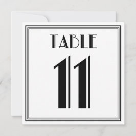 Art Deco-tabel nummer 11 Kaart