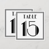 Art Deco-tabel nummer 15 Kaart (Voorkant / Achterkant)