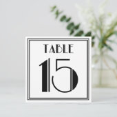 Art Deco-tabel nummer 15 Kaart (Staand voorkant)