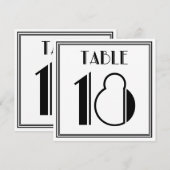 Art Deco-tabel nummer 18 Kaart (Voorkant / Achterkant)