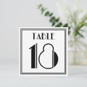 Art Deco-tabel nummer 18 Kaart (Staand voorkant)