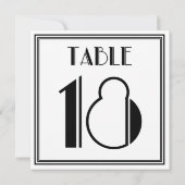 Art Deco-tabel nummer 18 Kaart (Achterkant)