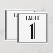 Art Deco-tabel nummer 1 Kaart (Voorkant / Achterkant)