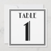 Art Deco-tabel nummer 1 Kaart (Achterkant)