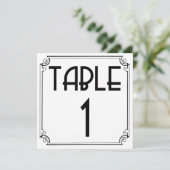 Art Deco-tabel nummer 1 Kaart (Staand voorkant)