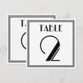 Art Deco-tabel nummer 2 Kaart (Voorkant / Achterkant)