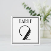 Art Deco-tabel nummer 2 Kaart (Staand voorkant)