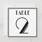 Art Deco-tabel nummer 2 Kaart (Achterkant)