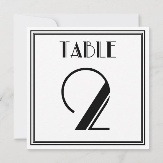 Art Deco-tabel nummer 2 Kaart (Achterkant)