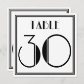 Art Deco-tabel nummer 30 Kaart (Voorkant / Achterkant)