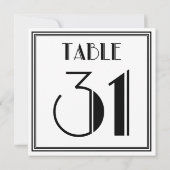 Art Deco-tabel nummer 31 Kaart (Achterkant)