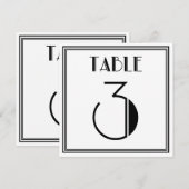 Art Deco-tabel nummer 3 Kaart (Voorkant / Achterkant)