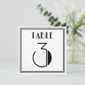 Art Deco-tabel nummer 3 Kaart (Staand voorkant)