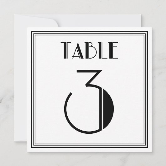 Art Deco-tabel nummer 3 Kaart (Voorkant)