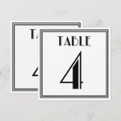 Art Deco-tabel nummer 4 Kaart (Voorkant / Achterkant)