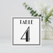 Art Deco-tabel nummer 4 Kaart (Staand voorkant)