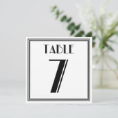 Art Deco-tabel nummer 7 Kaart (Staand voorkant)