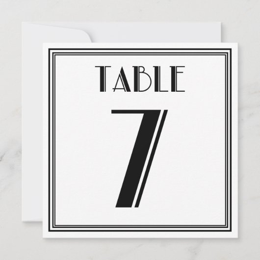 Art Deco-tabel nummer 7 Kaart (Voorkant)