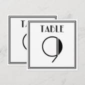 Art Deco-tabel nummer 9 Kaart (Voorkant / Achterkant)