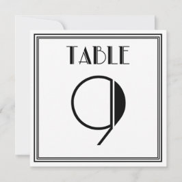 Art Deco-tabel nummer 9 Kaart