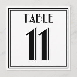 Art Deco Tafel Nummer 11 Kaart