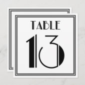 Art Deco Tafel Nummer 13 Kaart (Voorkant / Achterkant)