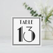 Art Deco Tafel Nummer 13 Kaart (Staand voorkant)